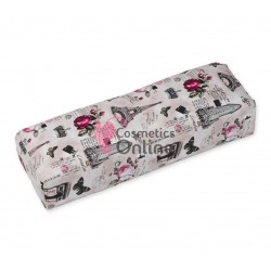 Suport de mana din piele ecologica model FQ003AA Crem cu model Paris-Londra